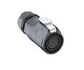 Cable Receptacle, Size 20, Socket, 3 Contacts, 20A, 500V, IP67